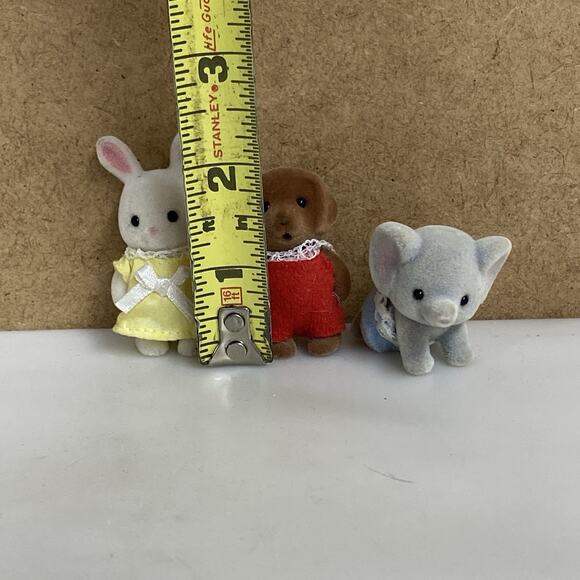Sylvanian Families 3 Baby Figures Bunny Elephant Puppy Dog Calico Critters Toys - Picture 9 of 9